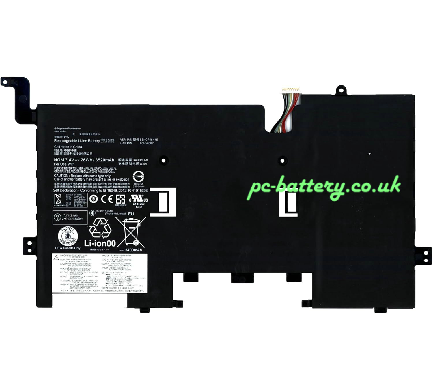 laptop battery for Lenovo 00HW010