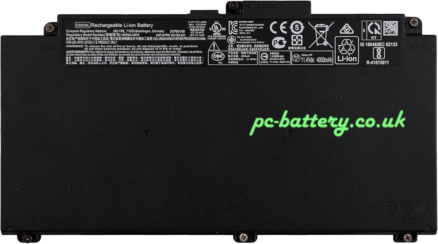 laptop battery for HP HSN-115C  