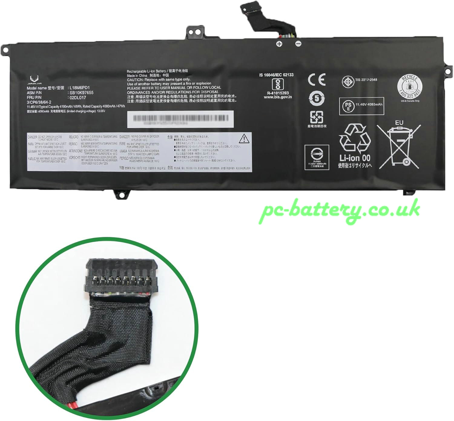laptop battery for Lenovo L18C6PD2  