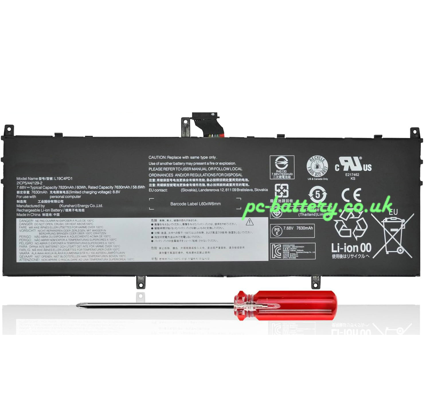 Li-ion Battery for Lenovo ThinkBook 13x G1-20WJ