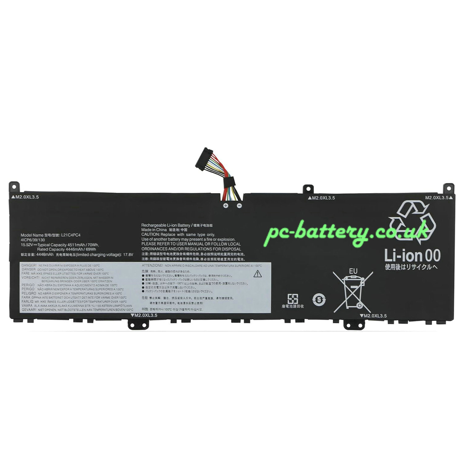 Battery for Lenovo L21D4PC4 70Wh 15.52V 