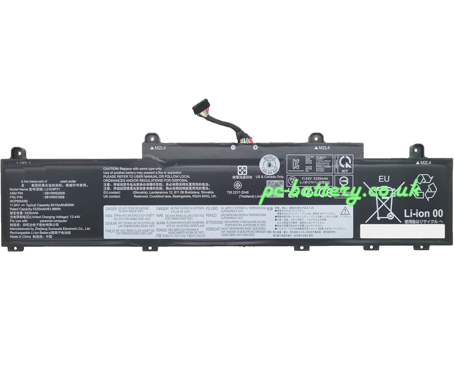 Li-ion Battery for Lenovo L21D3P76  