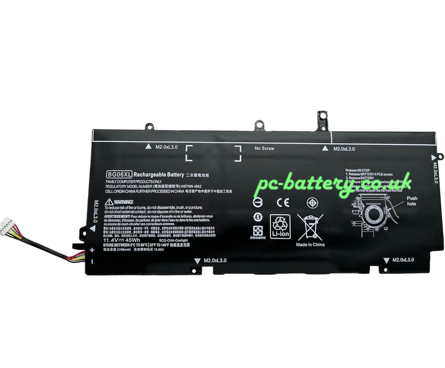 laptop battery for HP BG06XL